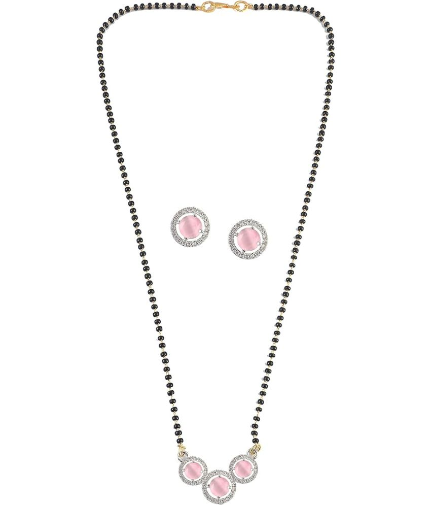     			PUJVI - Pink Mangalsutra Set ( Pack of 1 )