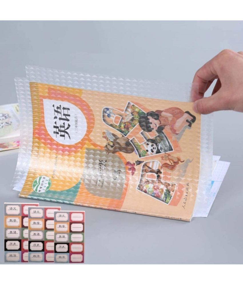     			RAMDEV ENTERPRISE Transparent Paper Sticker Book Cover Film Matte for Craft 30 Pcs,Waterproof School Textbook Protective Case Cover Can Be Cut Self-Adhesive Book Cover Paper Sticker Book Film.