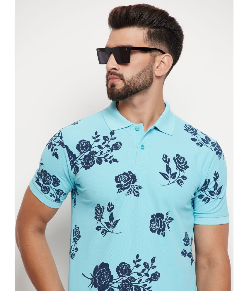    			Rare - Aqua Cotton Blend Regular Fit Men's Polo T Shirt ( Pack of 1 )