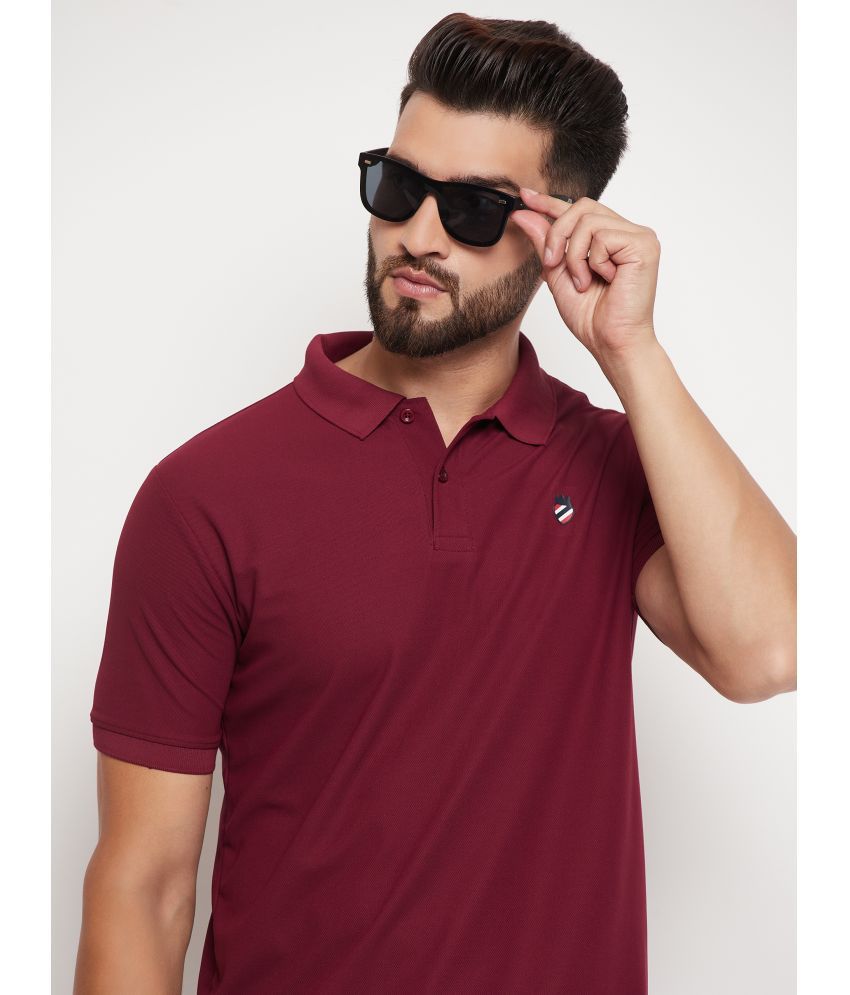     			Rare - Maroon Cotton Blend Regular Fit Men's Polo T Shirt ( Pack of 1 )