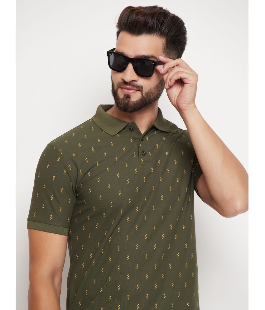     			Rare - Olive Green Cotton Blend Regular Fit Men's Polo T Shirt ( Pack of 1 )