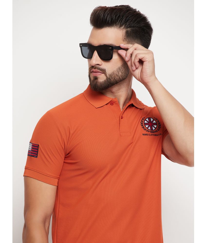     			Rare - Rust Brown Cotton Blend Regular Fit Men's Polo T Shirt ( Pack of 1 )