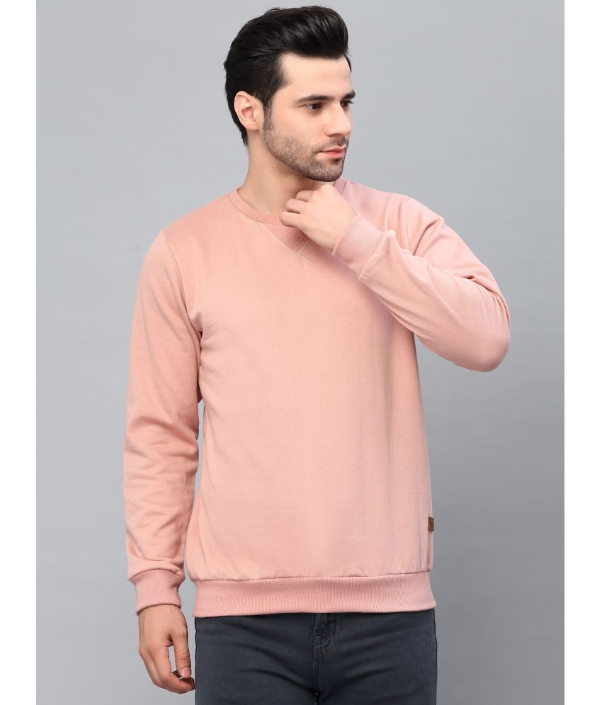     			Rigo Fleece Round Neck Men's Sweatshirt - Peach ( Pack of 1 )