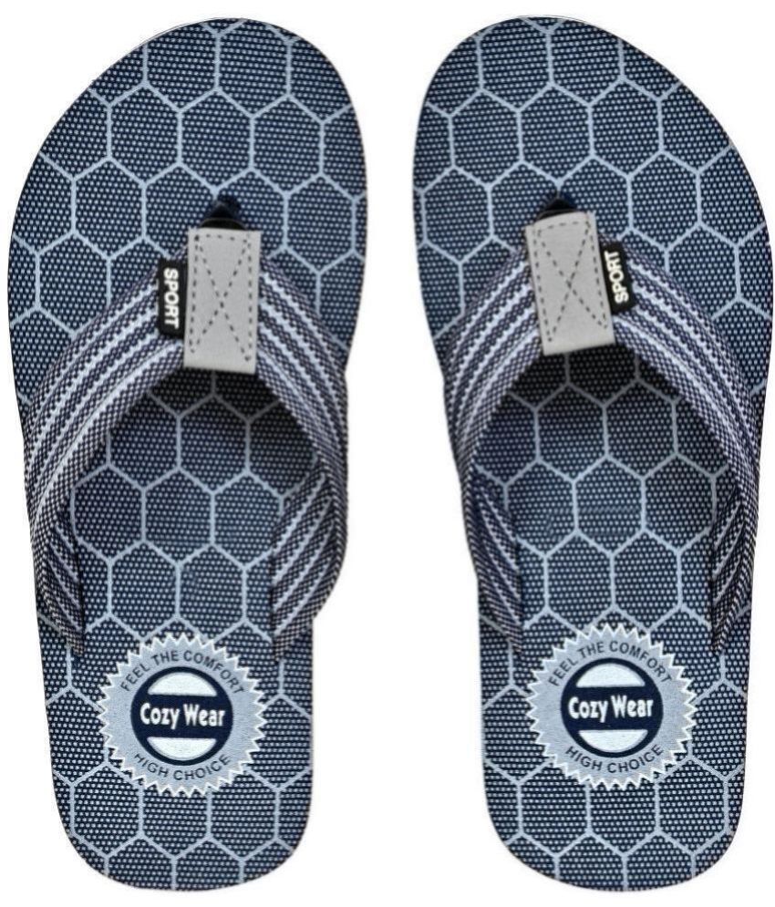     			Cozy Wear - Blue Men's Thong Flip Flop