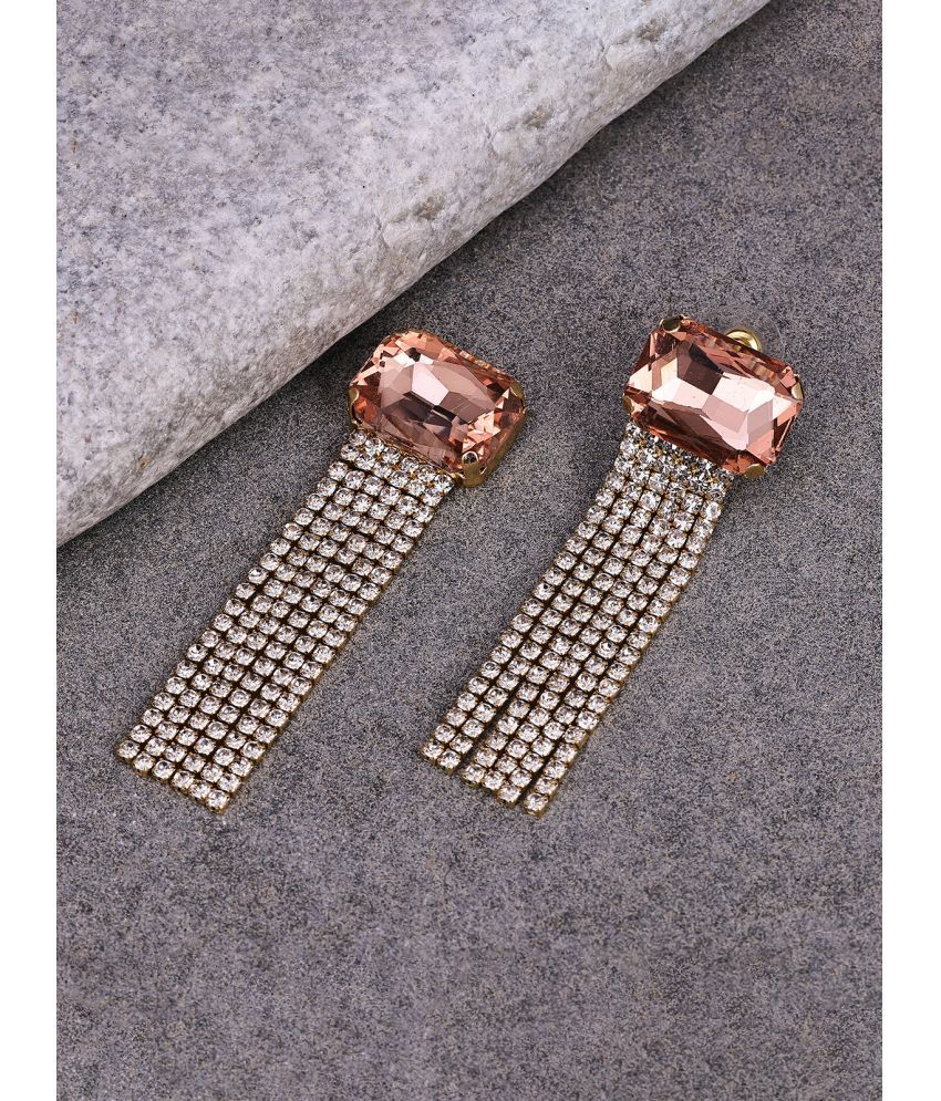     			Sukkhi - Rose Gold Danglers Earrings ( Pack of 1 )