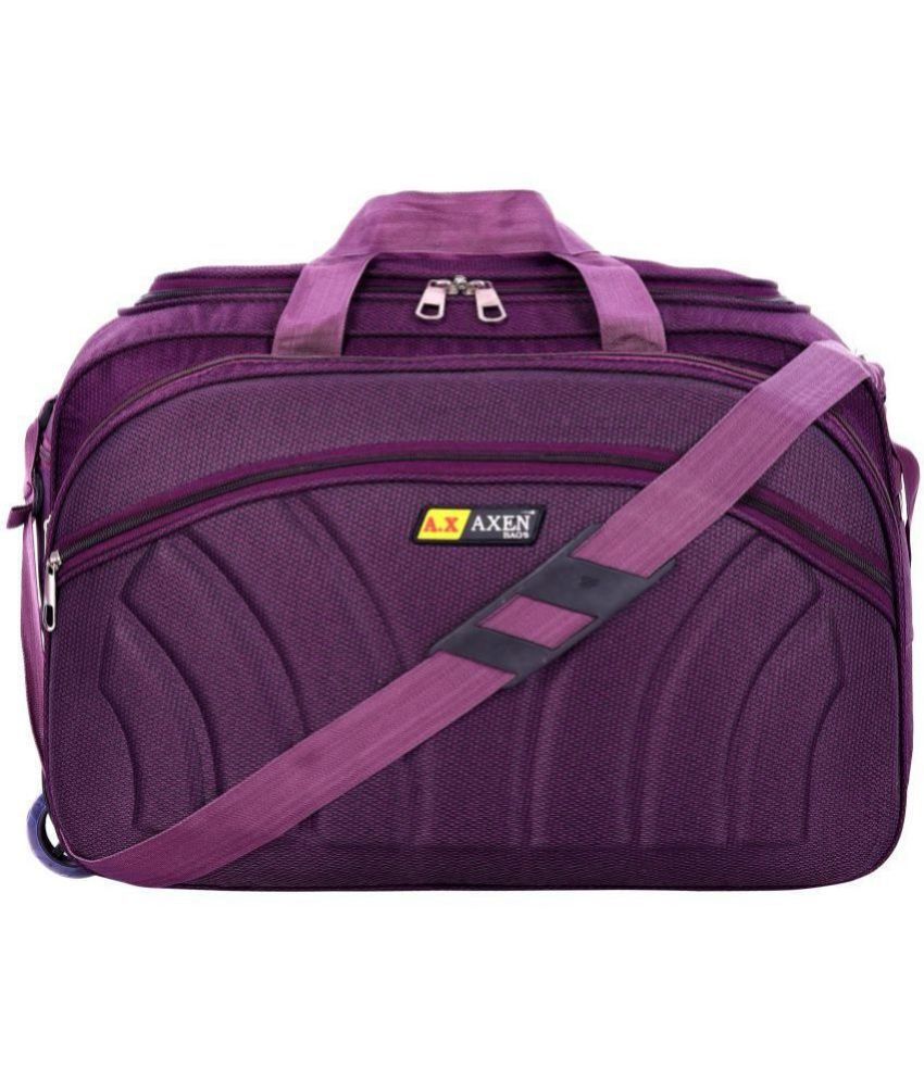     			AXEN BAGS - 55 Ltrs Purple Polyester Duffle Bag