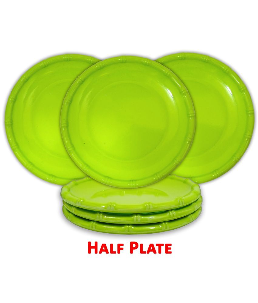     			Inpro 6 Pcs Melamine Light Green Half Plate