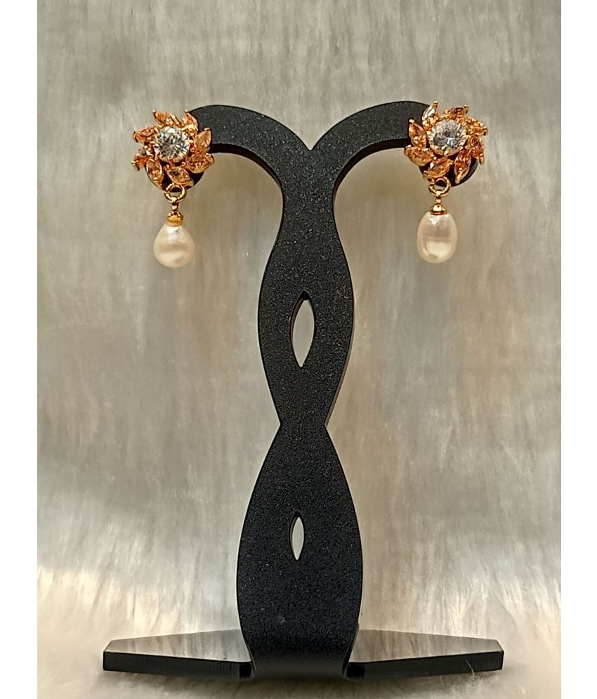     			Mannatraj Pearls & Jewellers - Brown Danglers Earrings ( Pack of 1 )