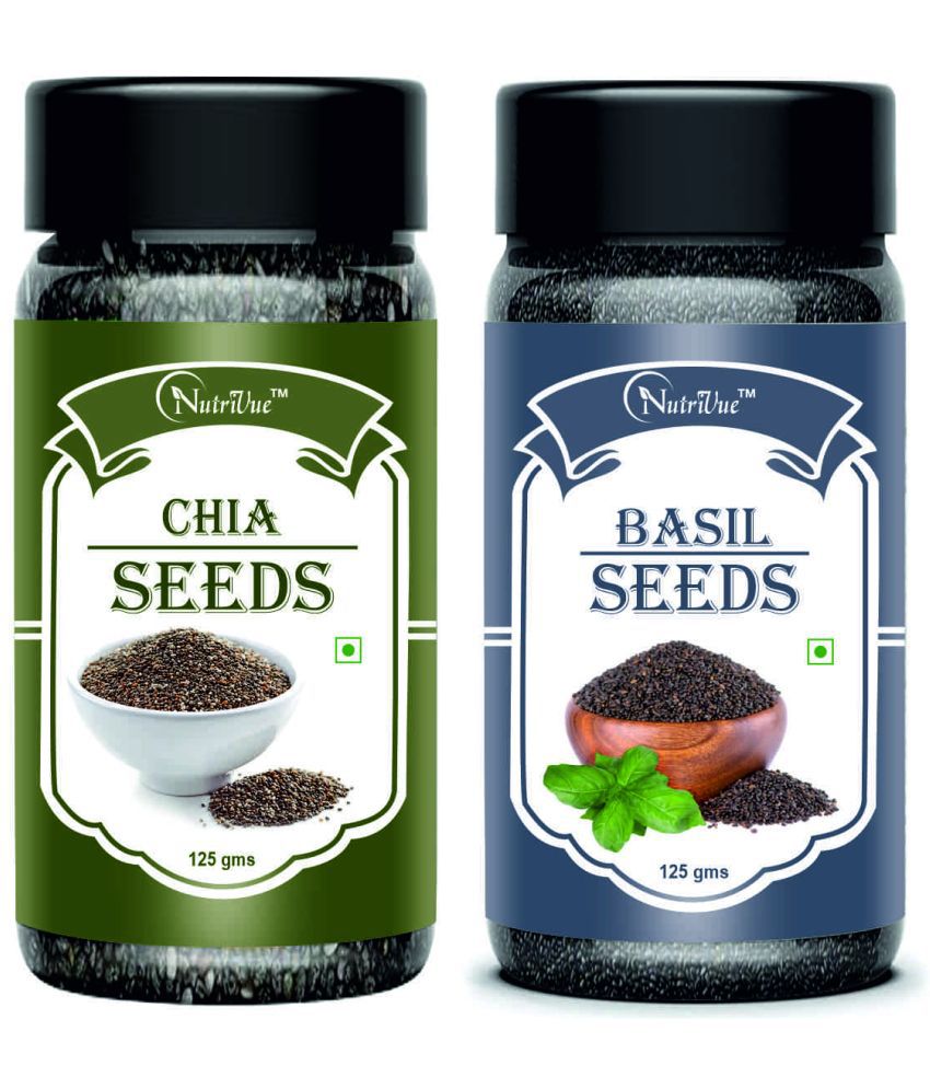     			NUTRIVUE Chia Seeds & Basil Seeds 250 gm Pack of 2