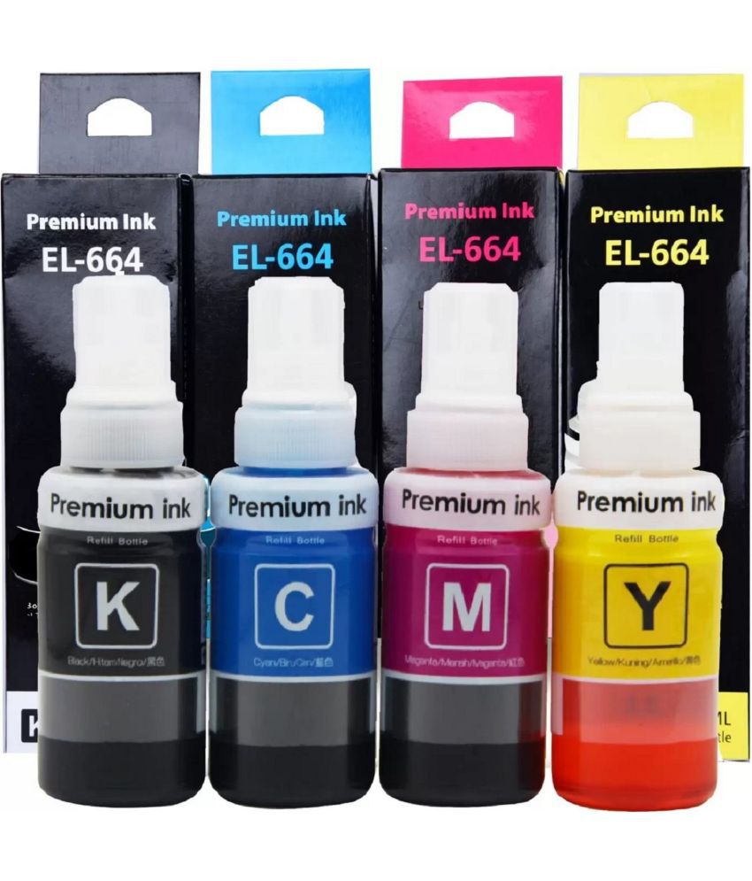     			TEQUO 664 L380 Eps0n Multicolor Pack of 4 Cartridge for Eps0n L220 Multi-function Inkjet Printer; Eps0n L100; Eps0n L110, L200, L210, L300, L350, L355, L550