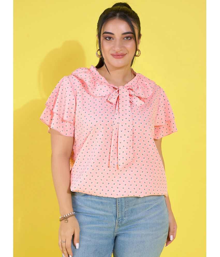     			AUSTIVO - Pink Polyester Women's Regular Top ( Pack of 1 )