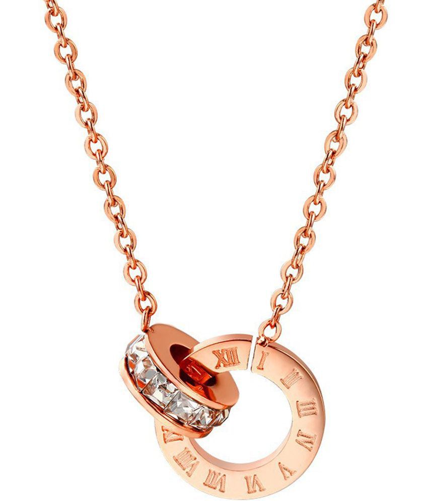     			FASHION FRILL - Rose Gold Pendant ( Pack of 1 )