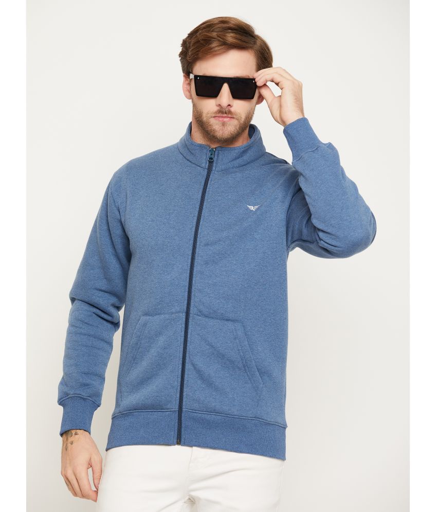     			Riss Cotton Blend High Neck Men's Sweatshirt - Blue ( Pack of 1 )