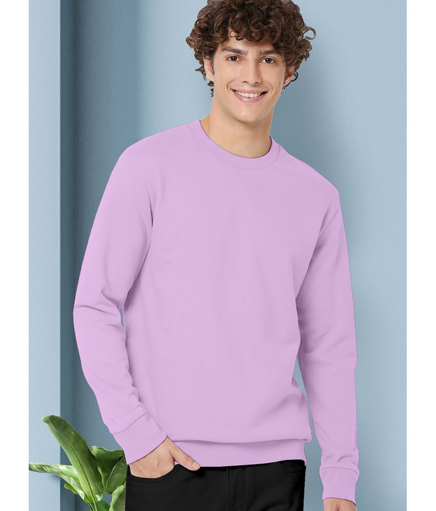     			AUSK Fleece Round Neck Men's Sweatshirt - Lavender ( Pack of 1 )