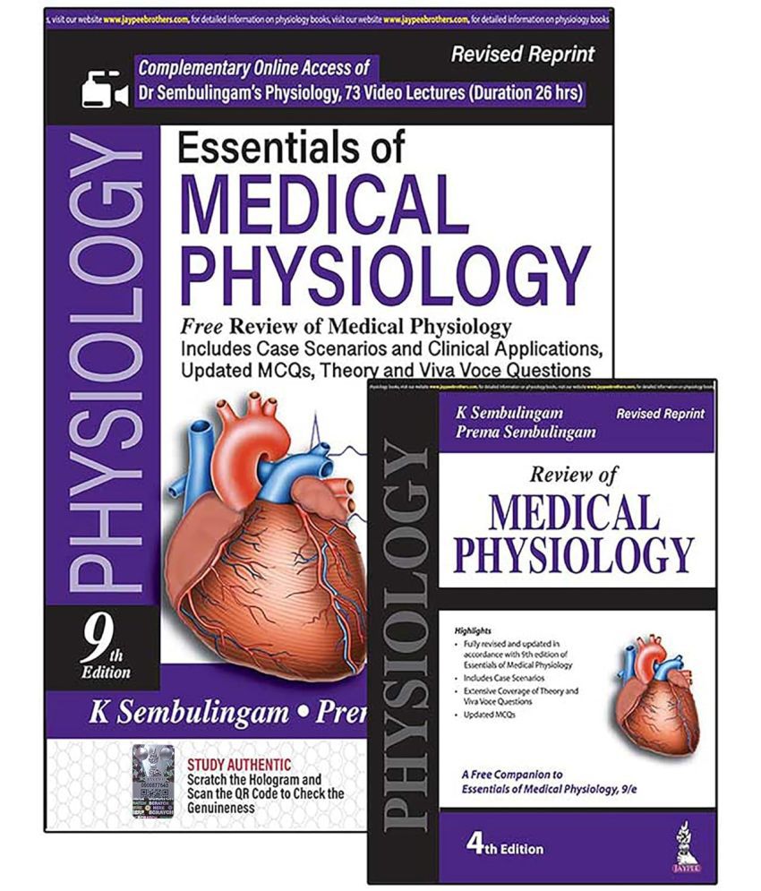     			Essentials of Medical Physiology 9th (ninth Edition) + Review of Medical Physiology (3rd edition) (Set of 2 Books): with Free Review of Medical Physiology by K Sembulingam