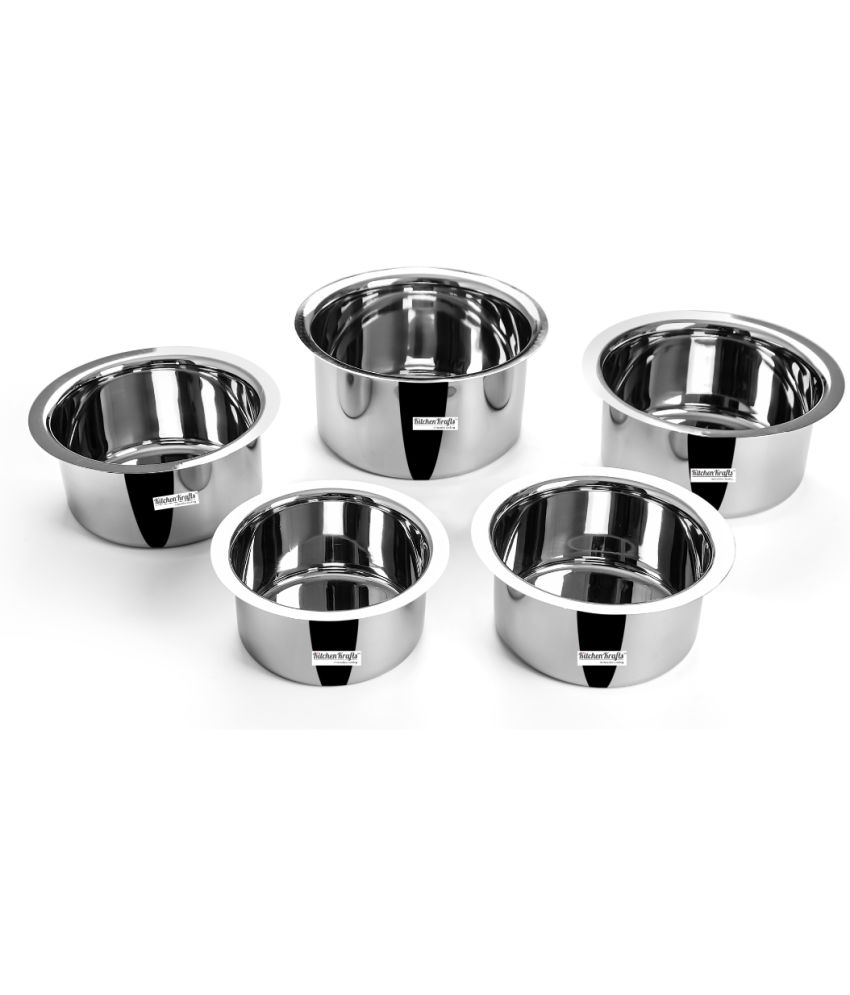     			Kitchen Krafts - Silver Stainless Steel Cookware Sets ( Set of 5 )
