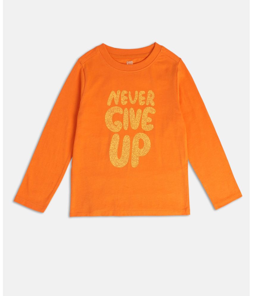     			MINI KLUB - Orange Cotton Boy's T-Shirt ( Pack of 1 )