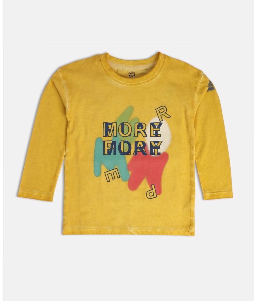     			MINI KLUB - Yellow Cotton Boy's T-Shirt ( Pack of 1 )