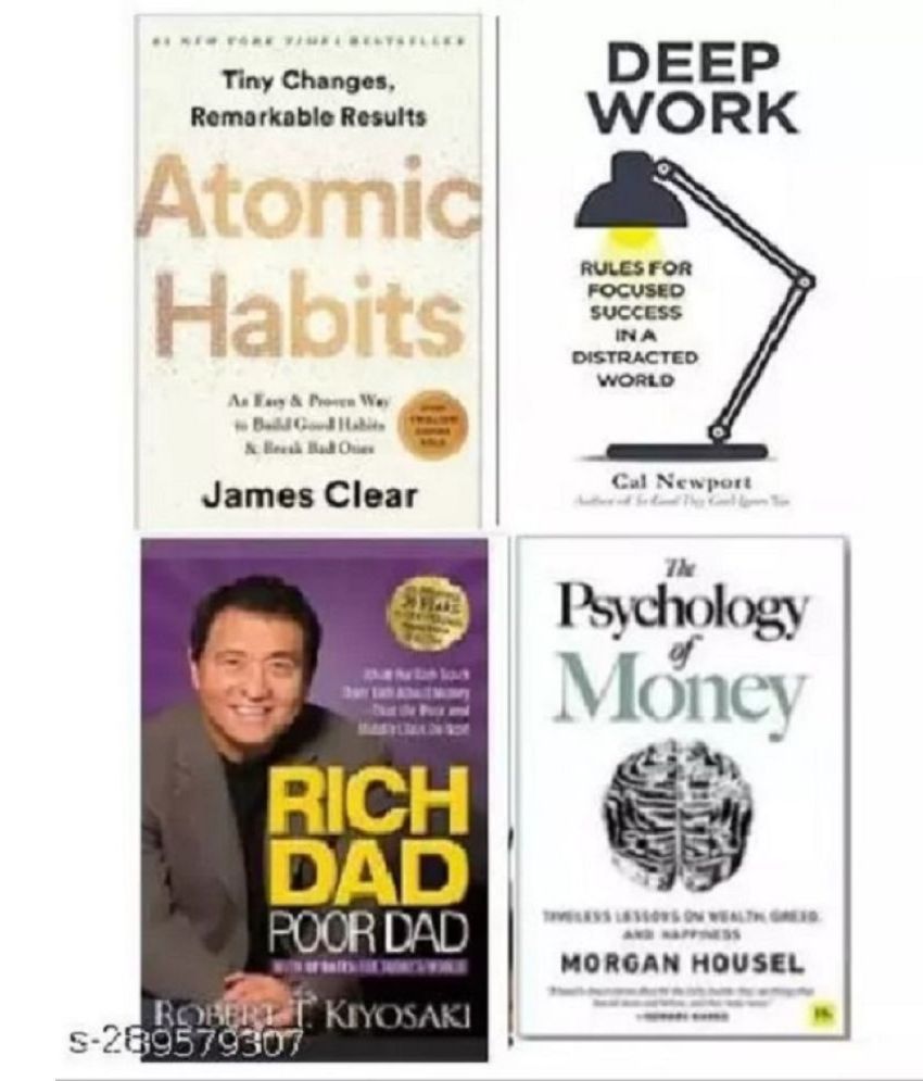     			Rich dad poor dad+Atomic habit + Deep work + the psychology of money (SET OF 4 BOOKS)
