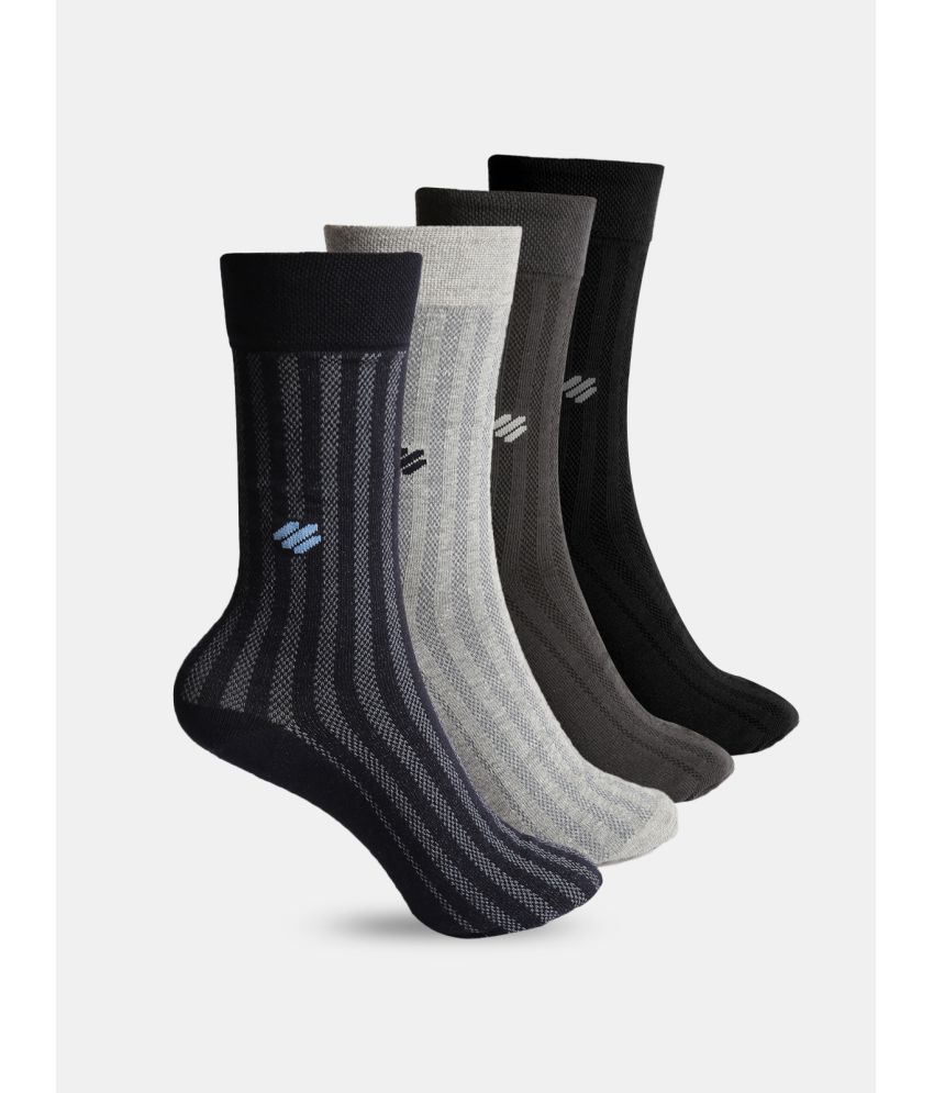     			ONN - Cotton Men's Solid Black Mid Length Socks ( Pack of 4 )