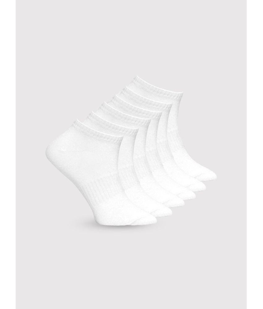     			ONN - Cotton Men's Solid White Ankle Length Socks ( Pack of 6 )