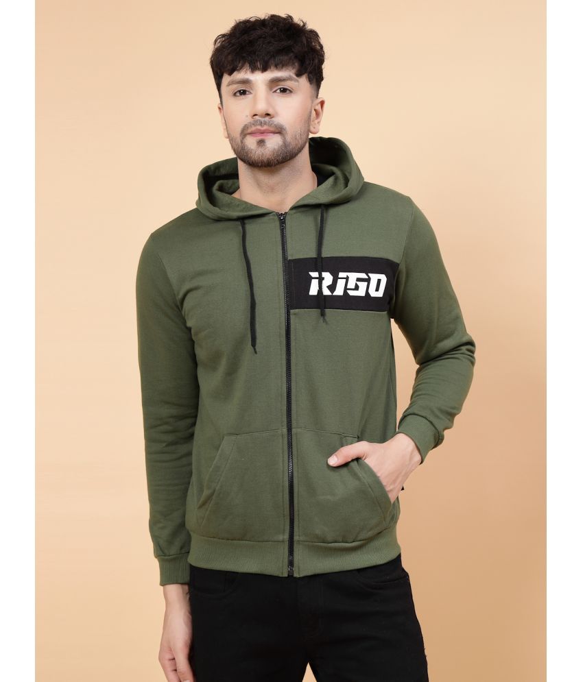     			Rigo Fleece Men's Casual Jacket - Olive ( Pack of 1 )
