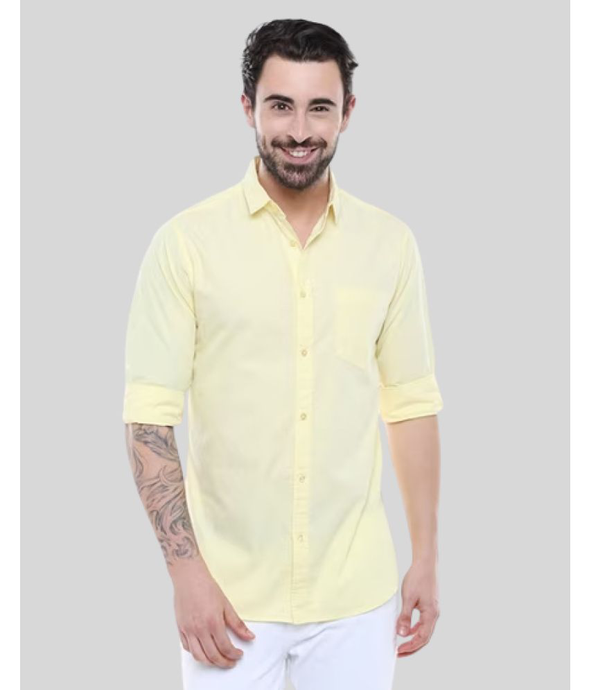     			codaisy Cotton Blend Regular Fit Solids Half Sleeves Men's Casual Shirt - Yellow ( Pack of 1 )