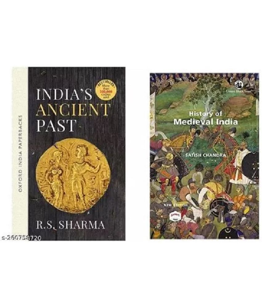     			Combo Of History of Medieval India Complete Book in English By Satish Chandra  + India's Ancient Past | By R.S Sharma (English) Set Of 2 Books