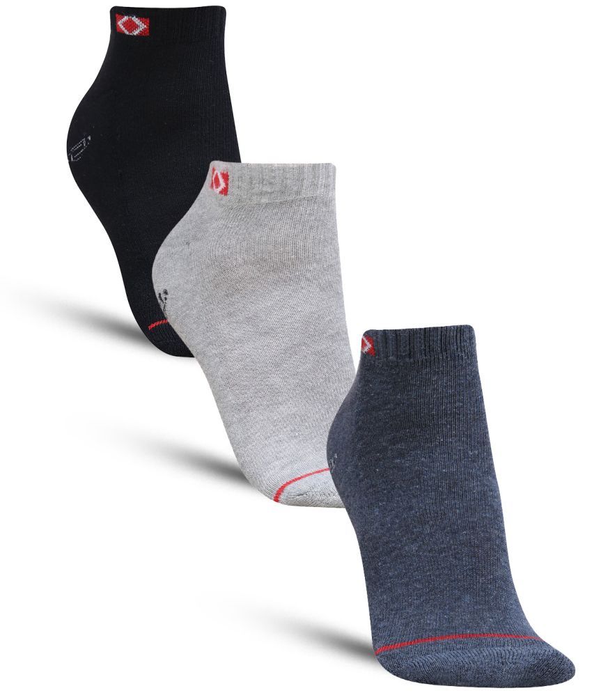     			Dollar - Cotton Men's Self Design Multicolor Ankle Length Socks ( Pack of 3 )