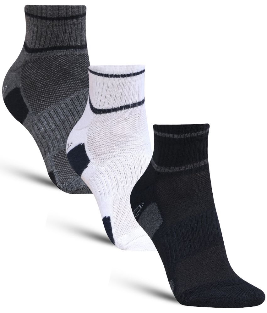     			Dollar - Cotton Men's Self Design Multicolor Ankle Length Socks ( Pack of 3 )