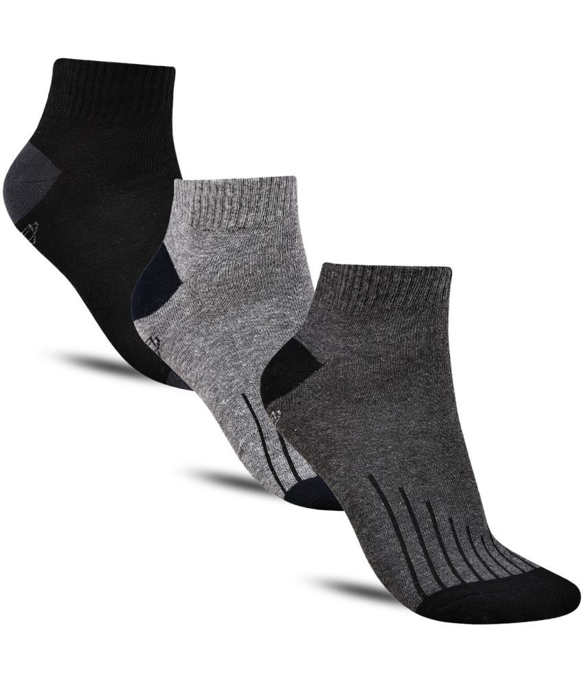     			Dollar - Cotton Men's Solid Multicolor Ankle Length Socks ( Pack of 3 )