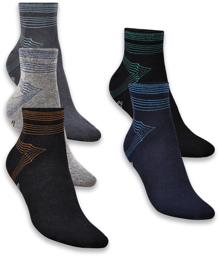     			Dollar - Cotton Men's Solid Multicolor Ankle Length Socks ( Pack of 5 )