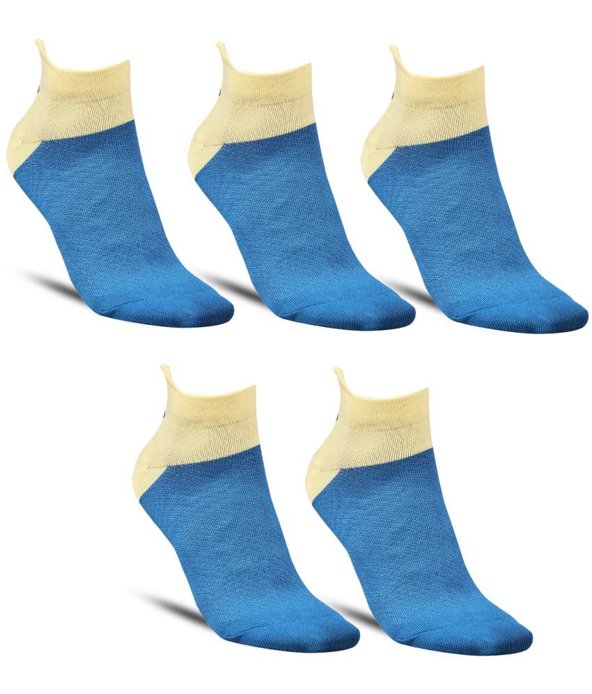     			Dollar - Nylon Men's Printed Blue Ankle Length Socks ( Pack of 5 )