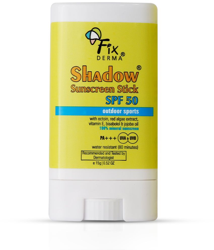     			Fixderma Shadow Sunscreen Stick SPF 50 with Vitamin E, Sunscreen Stick for Sports (Blue), 15g