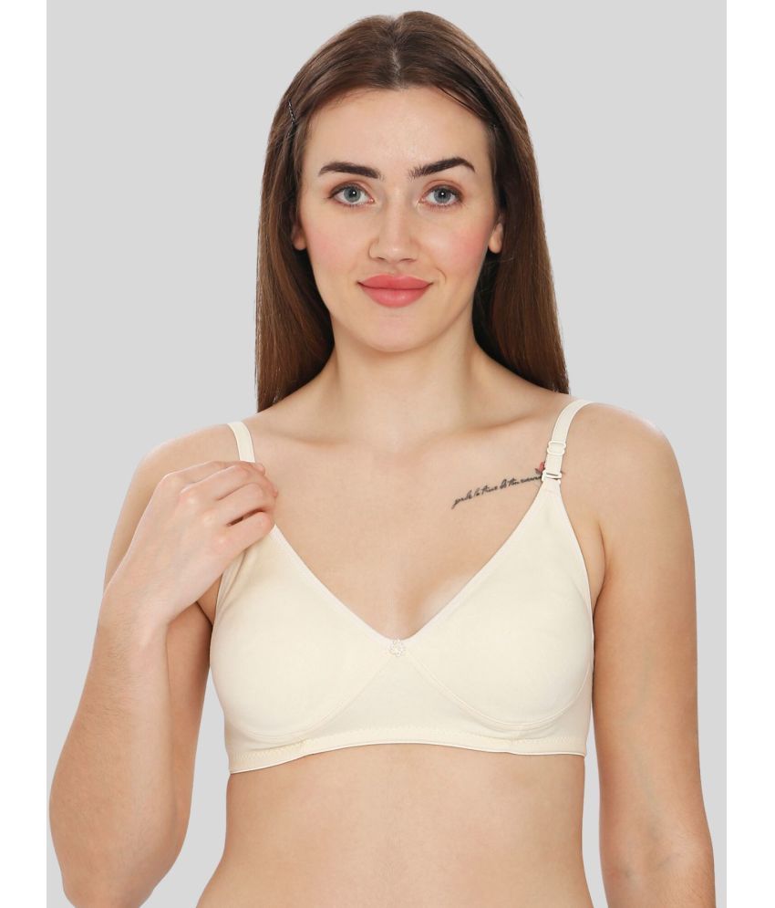     			ILRASO Cotton Non Padded Women's T-Shirt Bra ( Beige )