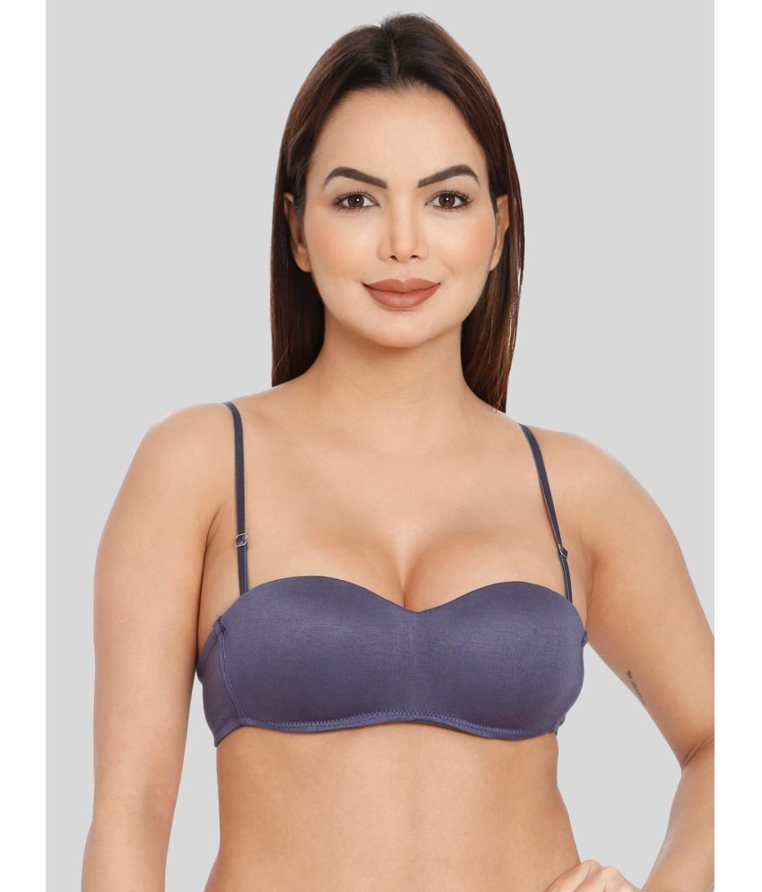     			ILRASO Polyester Lightly Padded Women's Balconette Bra ( Blue )