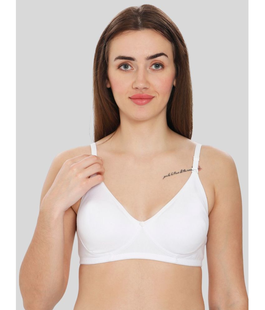     			ILRASO Cotton Non Padded Women's T-Shirt Bra ( White )