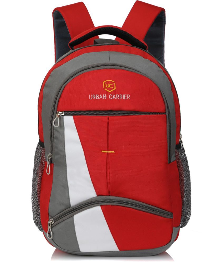     			URBAN CARRIER - Red Polyester Backpack Bag ( 35 Ltrs )