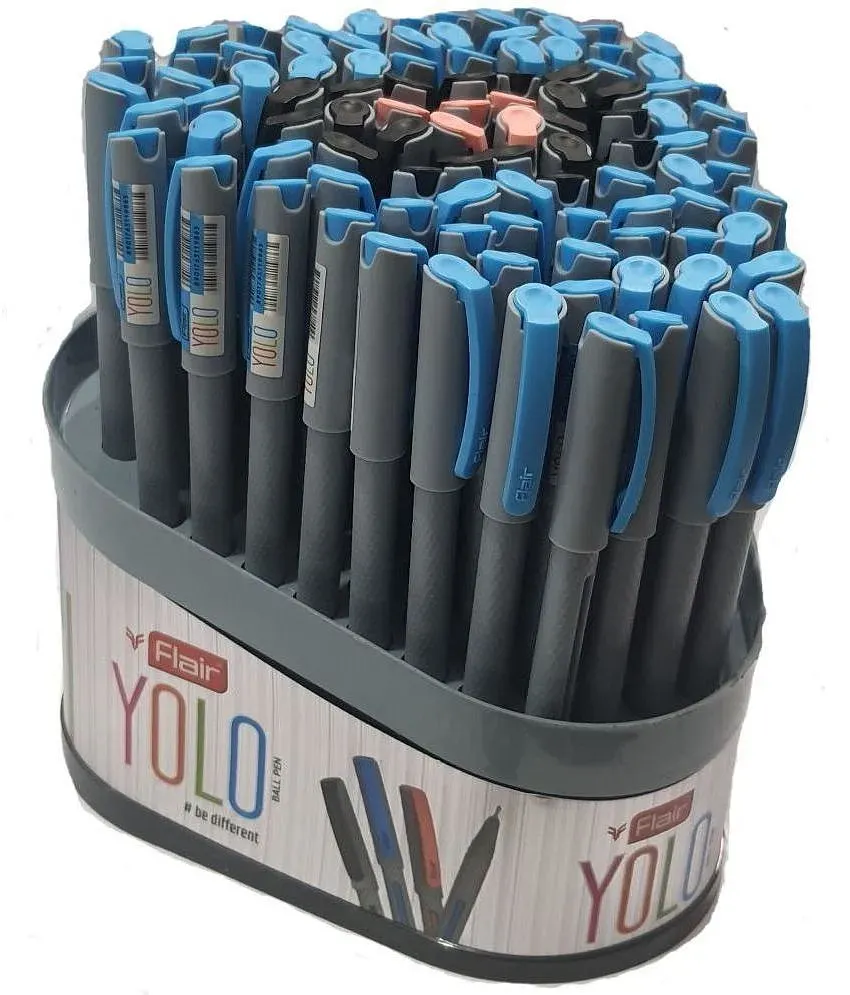 Flair Yolo BLACK Gel Pen Pack of 10