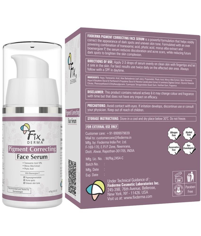     			Fixderma 10% Tranexamic Acid Serum, Pigment Correcting Serum for Melasma & Hyperpigmentation, 15 g