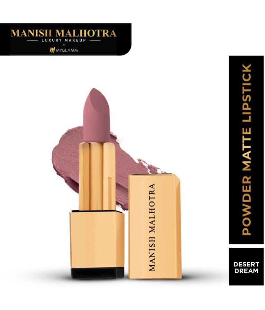     			MyGlamm Manish Malhotra Beauty Powder Matte Lipstick-Desert Dream-4gm