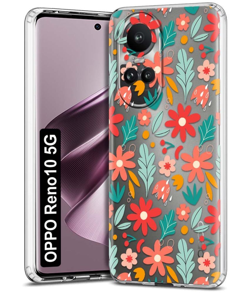     			NBOX - Multicolor Printed Back Cover Silicon Compatible For Oppo Reno 10 5G ( Pack of 1 )