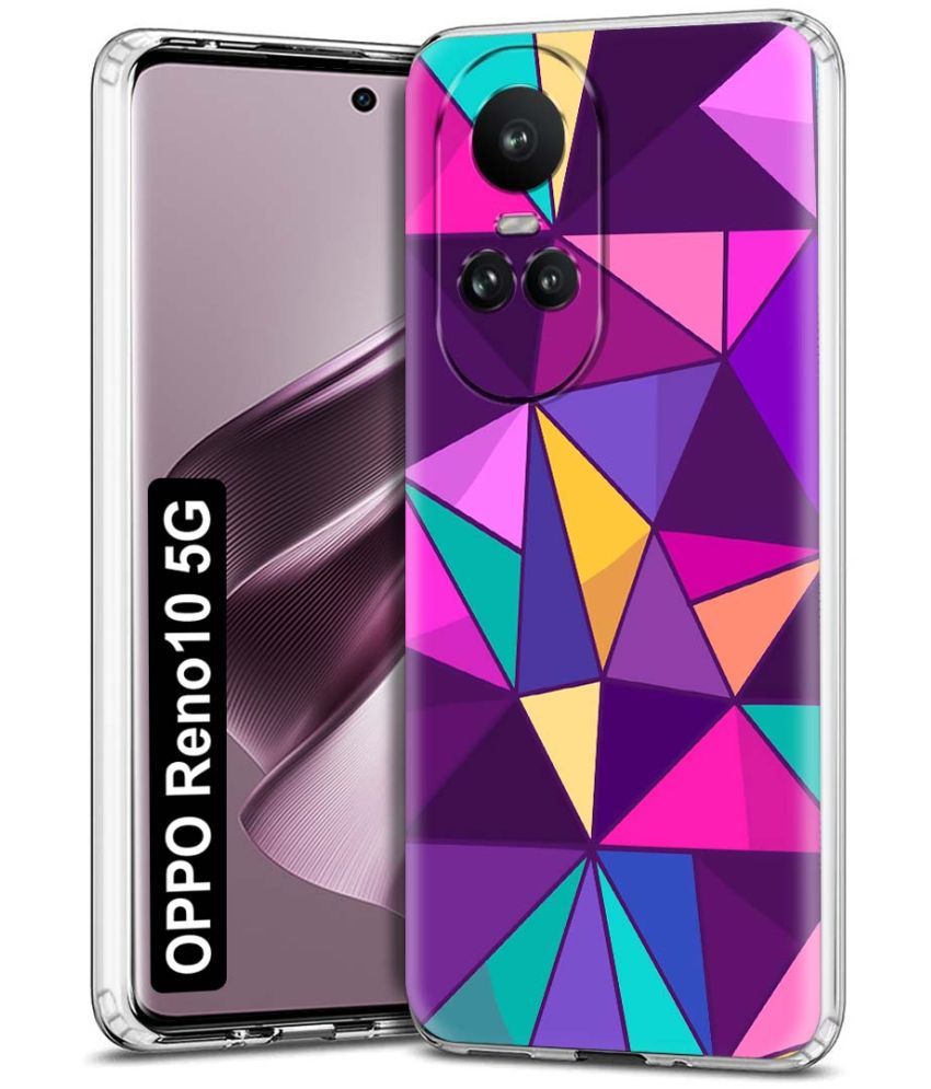     			NBOX - Multicolor Printed Back Cover Silicon Compatible For Oppo Reno 10 5G ( Pack of 1 )