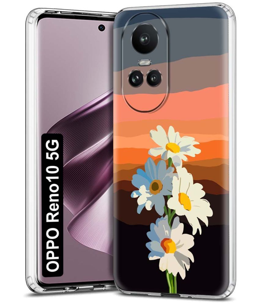     			NBOX - Multicolor Printed Back Cover Silicon Compatible For Oppo Reno 10 5G ( Pack of 1 )