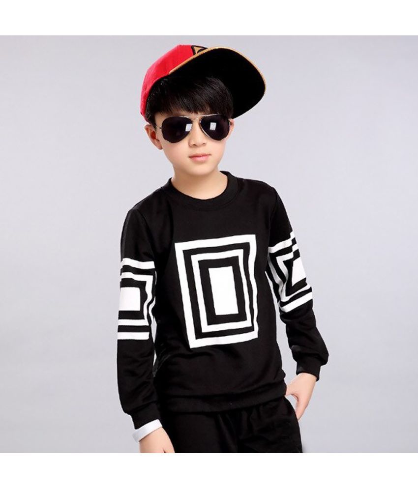     			Supersquad Pack of 1 Boys Cotton Sweatshirt ( Black )