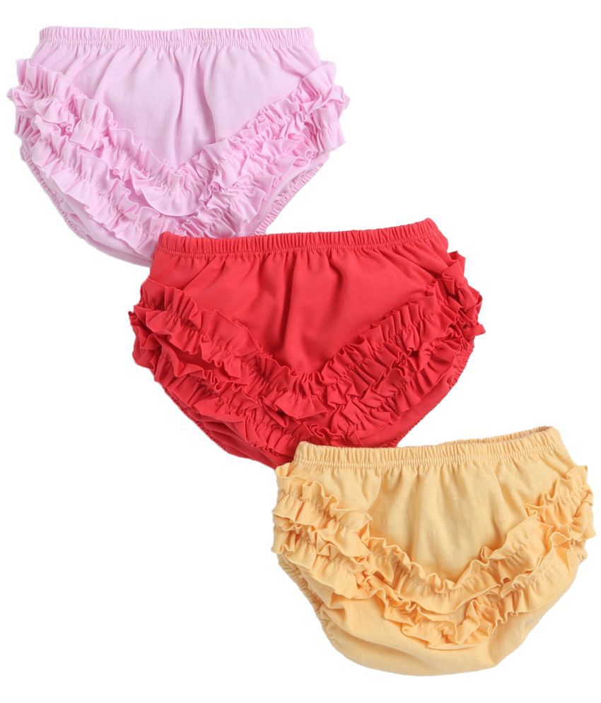     			BABY ELI Premium cotton   breathable  fancy frill panties for baby girl -Pack of 3(Assorted colours )NNXBEU25B-S-MD