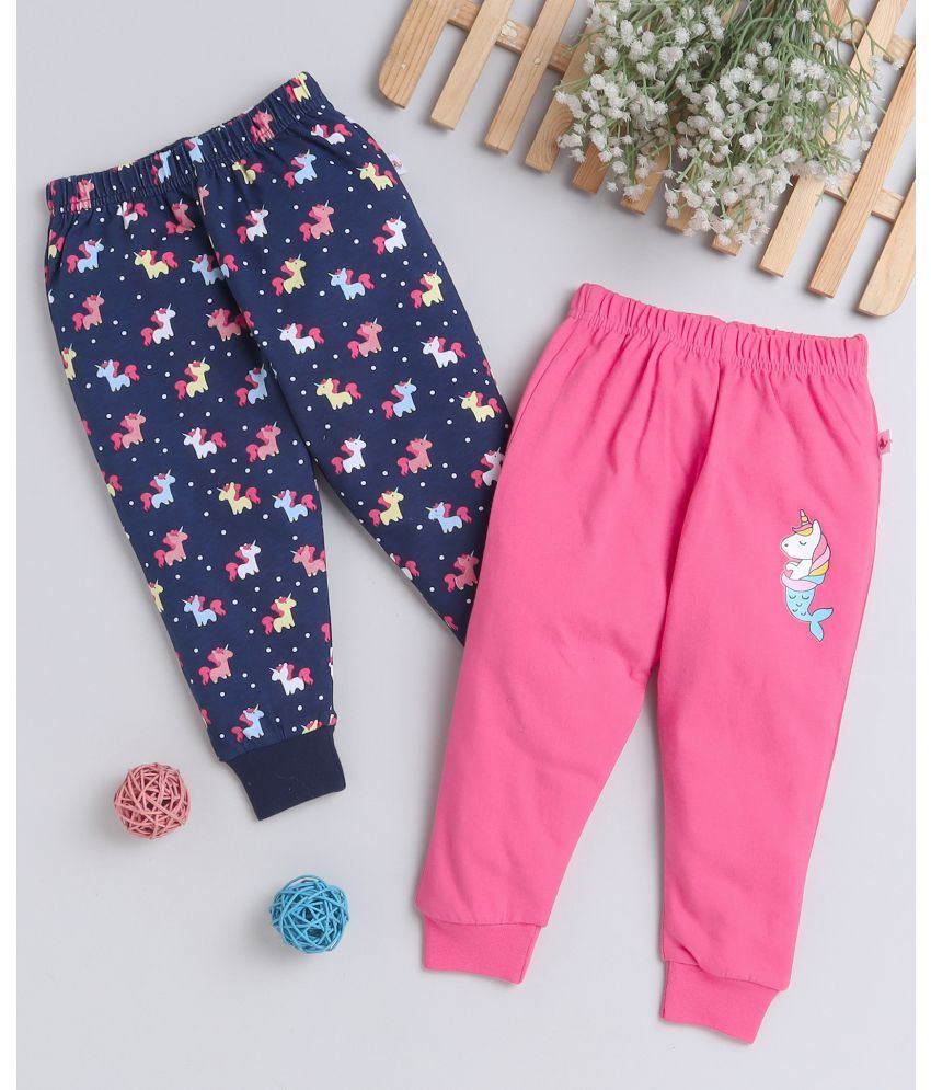     			BUMZEE Navy & Pink Full Length Girls Pyjamas Pack Of 2 Age - 3-4 Years