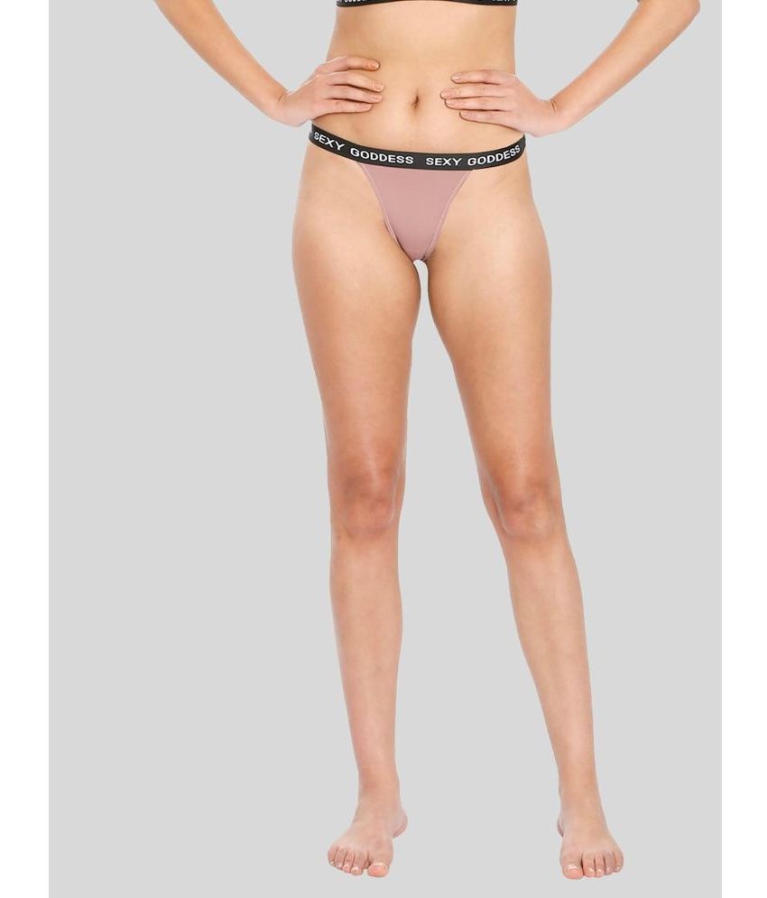     			ILRASO - Mauve Nylon Solid Women's Thongs ( Pack of 1 )