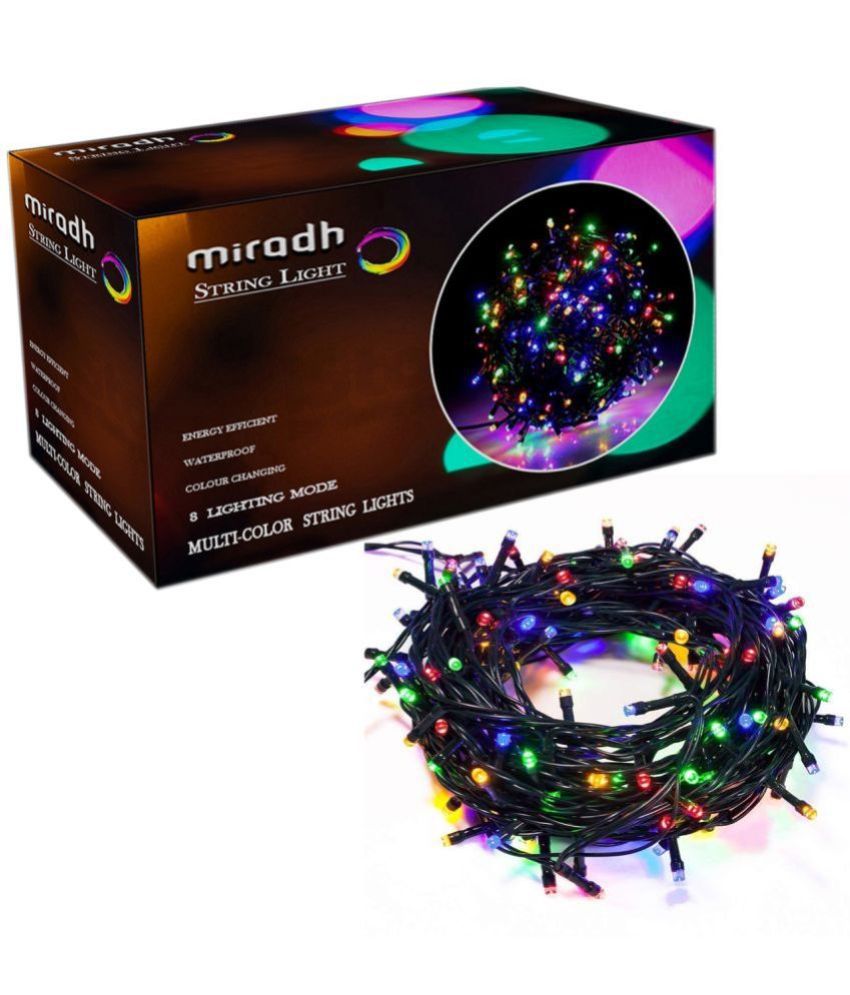     			MIRADH - Black 10Mtr String Light ( Pack of 1 )
