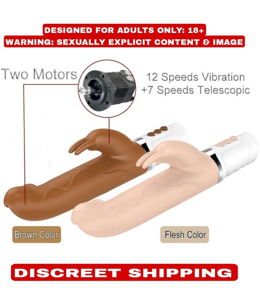     			12 FREQUENCY VIBRATION 360 DEGREE ROATATION 7 TELESCOPIC MODE PREMIUM QUALITY RABBIT VIBRATOR FOR WOMEN (USB CHARGE)